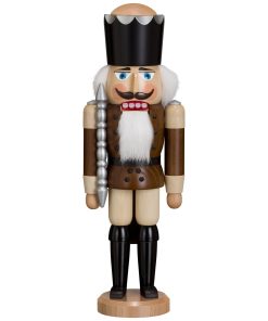 Nussknacker König Esche lasiert, braun