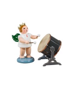 Engel mit Orchestertrommel, mit Krone