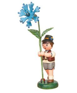 Blumenkind Junge mit Kornblume