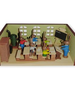 Miniaturstube Hasenschule mit Lehrer