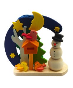 Baumbehang Bogen Schneemann mit Vogelhaus