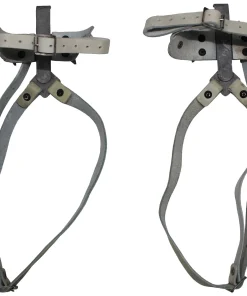 Brit. Steigeisen, Paar, Lederbänder, DECO, gebr,