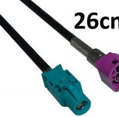 AMPIRE Kabel HSD wasserblau, Stecker – gerade Buchse, 26cm