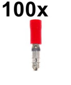 Förch Rundstecker d=4mm, VE=100, rot, Industrie-Qualität