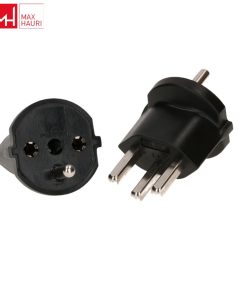 Max Hauri Fixadapter T23 » Schuko Typ F, schwarz