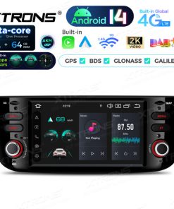 PX64GPFLGS 6,2 Zoll Octa Core 4+64 GB Global 4G LTE Android 14 Autoradio Multimedia Player AKM DSP Gyroskopsensoren für Fiat
