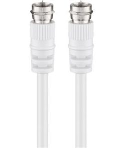 AMPIRE SAT Antennenkabel (<70 dB), 2.5m, 2x geschirmt, gerade F-Stecker