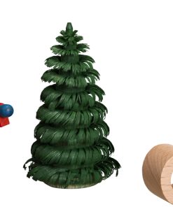 Figur Weihnachtsmann mit Schlitten